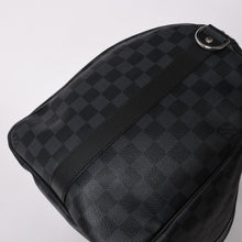 画像をギャラリービューアに読み込む, 新品同様 LOUIS VUITTON ルイヴィトン ボストン キーポルバンドリエール45 ダミエグラフィット N41418 ブラック シルバー金具 4a003079