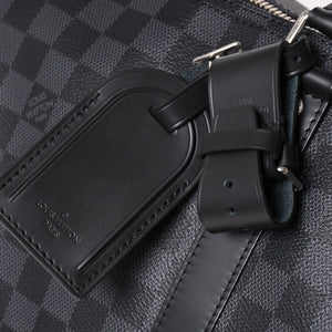 新品同様 LOUIS VUITTON ルイヴィトン ボストン キーポルバンドリエール45 ダミエグラフィット N41418 ブラック シルバー金具 4a003079