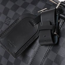 画像をギャラリービューアに読み込む, 新品同様 LOUIS VUITTON ルイヴィトン ボストン キーポルバンドリエール45 ダミエグラフィット N41418 ブラック シルバー金具 4a003079