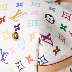新品同様 LOUIS VUITTON ルイヴィトン LV × TM キャリーオール PM ショルダーバッグ M13661 モノグラム マルチカラー 村上隆 中古 4a003081