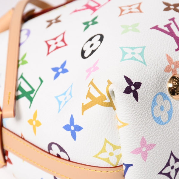 新品同様 LOUIS VUITTON ルイヴィトン LV × TM キャリーオール PM ショルダーバッグ M13661 モノグラム マルチカラー 村上隆 中古 4a003081