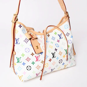 新品同様 LOUIS VUITTON ルイヴィトン LV × TM キャリーオール PM ショルダーバッグ M13661 モノグラム マルチカラー 村上隆 中古 4a003081