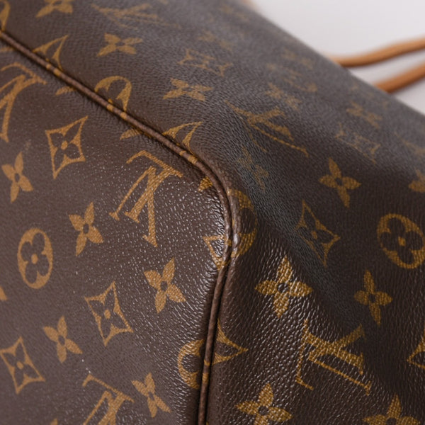極美品 LOUIS VUITTON ルイヴィトン ネヴァーフルGM トートバッグ M40992 モノグラム キャンバス ブラウン 中古 4a003045