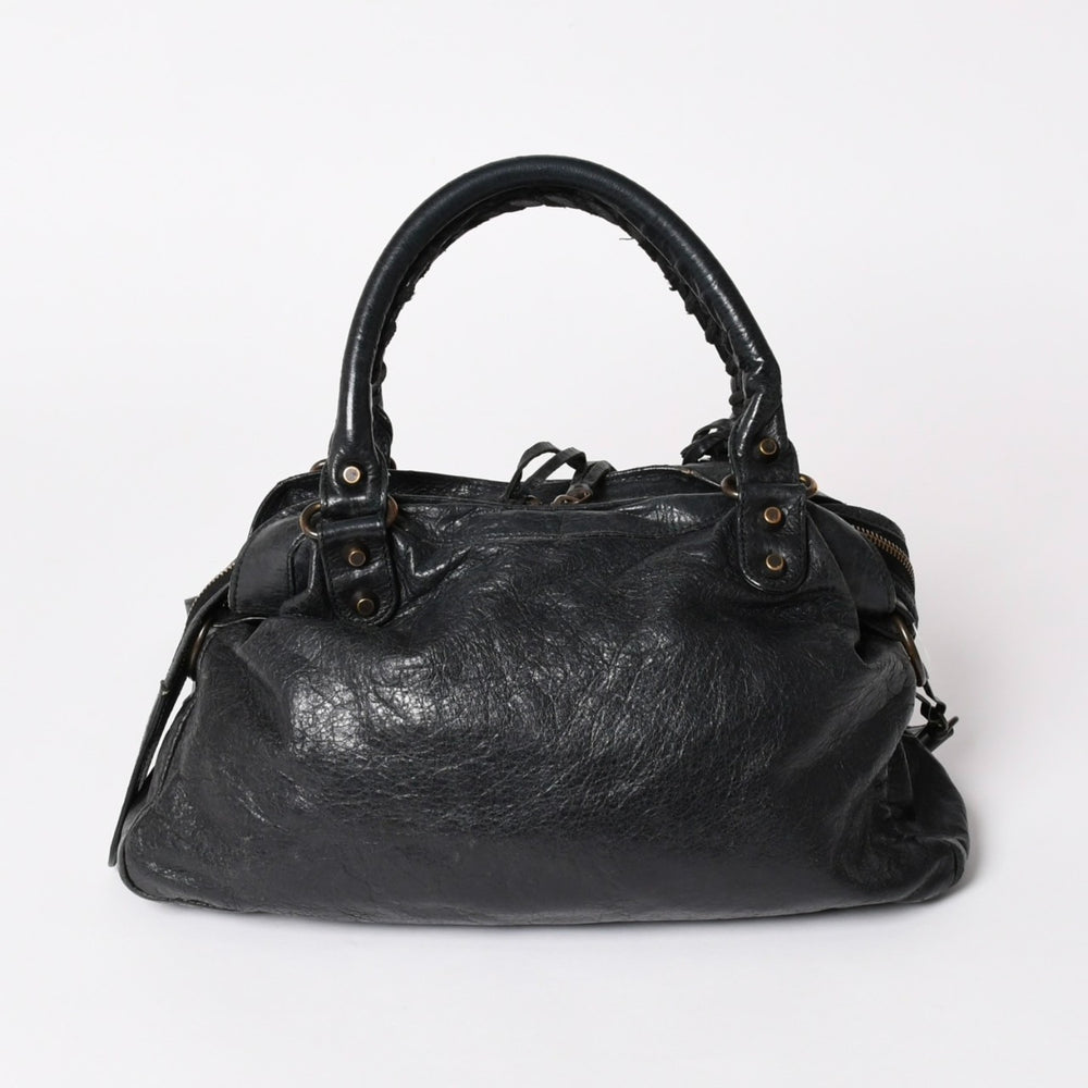 BALENCIAGA バレンシアガ Classic Town クラシック タウン 2WAYバッグ 240579 アリーナラムスキン ブラック 良品 中古 4a002746