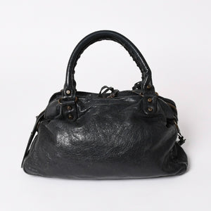 BALENCIAGA バレンシアガ Classic Town クラシック タウン 2WAYバッグ 240579 アリーナラムスキン ブラック 良品 中古 4a002746