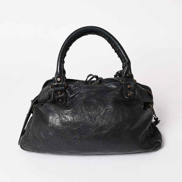 BALENCIAGA バレンシアガ Classic Town クラシック タウン 2WAYバッグ 240579 アリーナラムスキン ブラック 良品 中古 4a002746