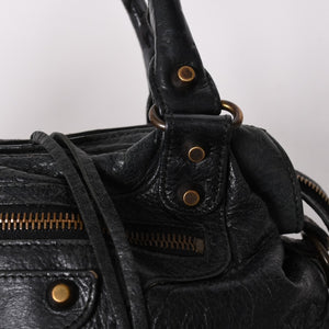 BALENCIAGA バレンシアガ Classic Town クラシック タウン 2WAYバッグ 240579 アリーナラムスキン ブラック 良品 中古 4a002746