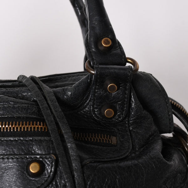 BALENCIAGA バレンシアガ Classic Town クラシック タウン 2WAYバッグ 240579 アリーナラムスキン ブラック 良品 中古 4a002746