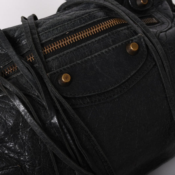 BALENCIAGA バレンシアガ Classic Town クラシック タウン 2WAYバッグ 240579 アリーナラムスキン ブラック 良品 中古 4a002746