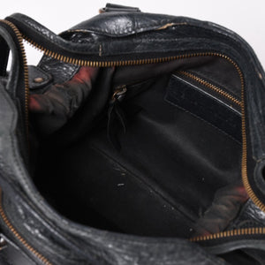 BALENCIAGA バレンシアガ Classic Town クラシック タウン 2WAYバッグ 240579 アリーナラムスキン ブラック 良品 中古 4a002746
