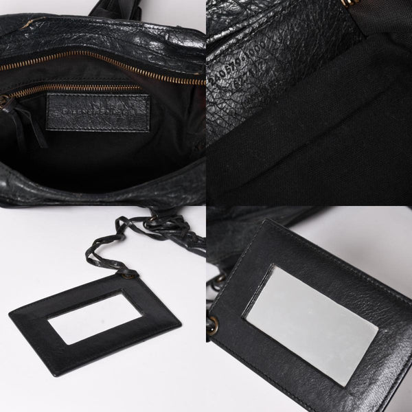 BALENCIAGA バレンシアガ Classic Town クラシック タウン 2WAYバッグ 240579 アリーナラムスキン ブラック 良品 中古 4a002746