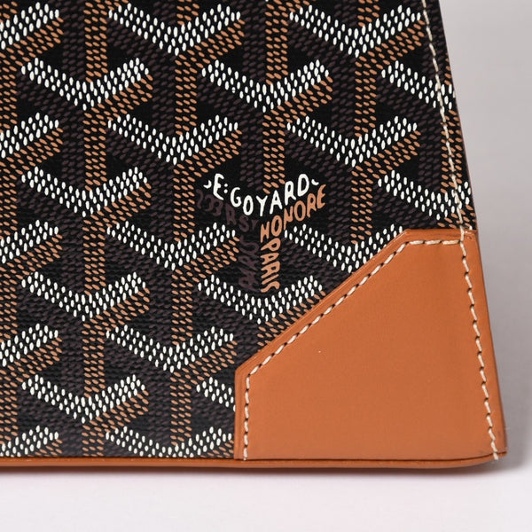 新品同様 Goyard ゴヤールサイゴンPM 2WAYショルダーバッグ ハンドバッグ ゴヤールディンキャンバス ブラウン ウッド 4a003083