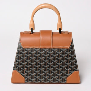 新品同様 Goyard ゴヤールサイゴンPM 2WAYショルダーバッグ ハンドバッグ ゴヤールディンキャンバス ブラウン ウッド 4a003083