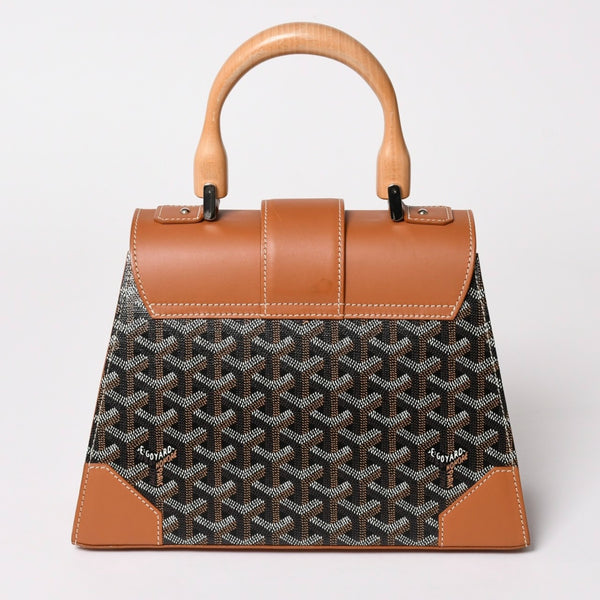 新品同様 Goyard ゴヤールサイゴンPM 2WAYショルダーバッグ ハンドバッグ ゴヤールディンキャンバス ブラウン ウッド 4a003083