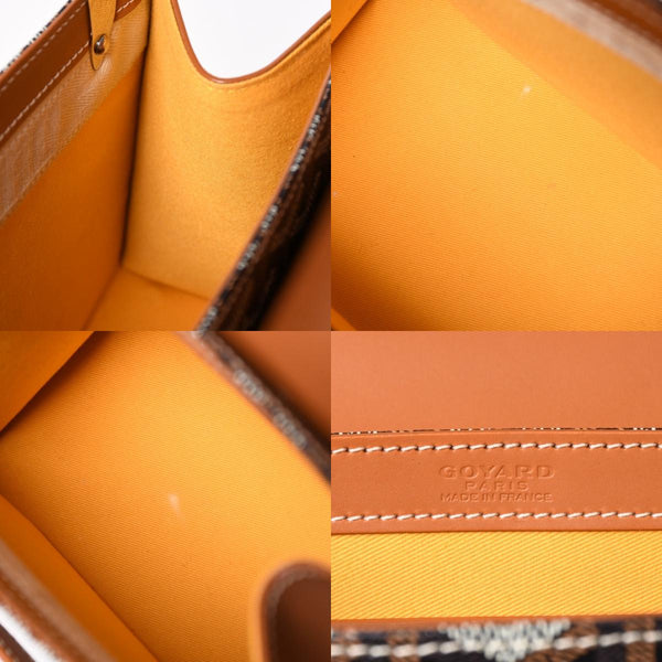 新品同様 Goyard ゴヤールサイゴンPM 2WAYショルダーバッグ ハンドバッグ ゴヤールディンキャンバス ブラウン ウッド 4a003083