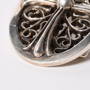 極美品 CHROME HEARTS クロムハーツ 1.5クラシック オーバルクロス バックル 重量約141.9g 1989/00 sterling刻印 シルバー925 中古 4a003121