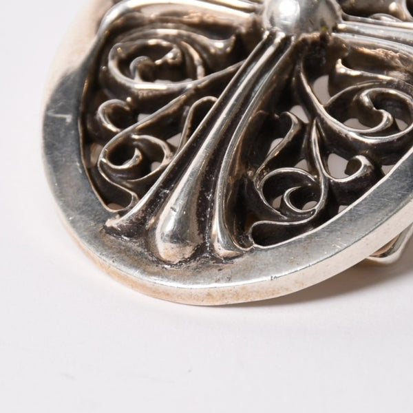 極美品 CHROME HEARTS クロムハーツ 1.5クラシック オーバルクロス バックル 重量約141.9g 1989/00 sterling刻印 シルバー925 中古 4a003121