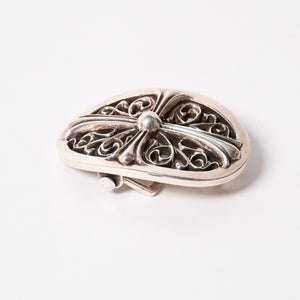 極美品 CHROME HEARTS クロムハーツ 1.5クラシック オーバルクロス バックル 重量約141.9g 1989/00 sterling刻印 シルバー925 中古 4a003121
