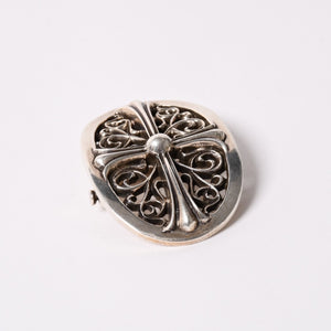 極美品 CHROME HEARTS クロムハーツ 1.5クラシック オーバルクロス バックル 重量約141.9g 1989/00 sterling刻印 シルバー925 中古 4a003121