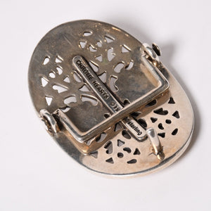 極美品 CHROME HEARTS クロムハーツ 1.5クラシック オーバルクロス バックル 重量約141.9g 1989/00 sterling刻印 シルバー925 中古 4a003121
