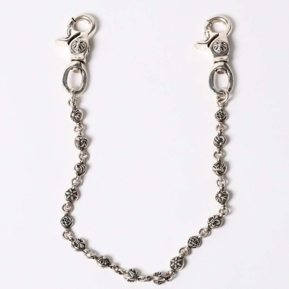 CHROME HEARTS クロムハーツ 2クリップショート #1 マルチボールウォレットチェーン 重量約143.70ｇ 全長約46cm 16リンク 美品 中古 4a003116