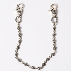 CHROME HEARTS クロムハーツ 2クリップショート #1 マルチボールウォレットチェーン 重量約143.70ｇ 全長約46cm 16リンク 美品 中古 4a003116