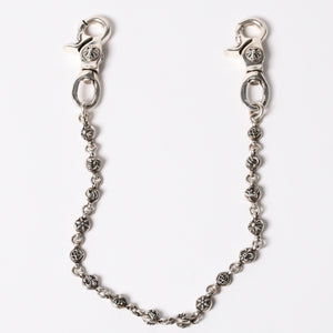 CHROME HEARTS クロムハーツ 2クリップショート #1 マルチボールウォレットチェーン 重量約143.70ｇ 全長約46cm 16リンク 美品 中古 4a003116