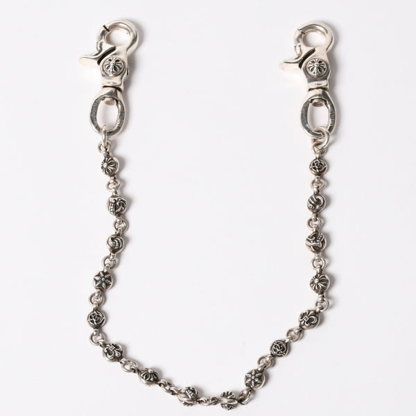 CHROME HEARTS クロムハーツ 2クリップショート #1 マルチボールウォレットチェーン 重量約143.70ｇ 全長約46cm 16リンク 美品 中古 4a003116