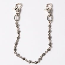 Load image into Gallery viewer, CHROME HEARTS クロムハーツ 2クリップショート #1 マルチボールウォレットチェーン 重量約143.70ｇ 全長約46cm 16リンク 美品 中古 4a003116