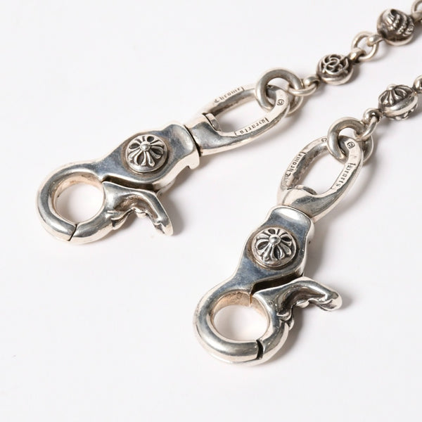 CHROME HEARTS クロムハーツ 2クリップショート #1 マルチボールウォレットチェーン 重量約143.70ｇ 全長約46cm 16リンク 美品 中古 4a003116