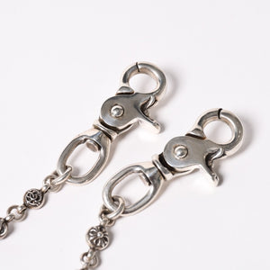 CHROME HEARTS クロムハーツ 2クリップショート #1 マルチボールウォレットチェーン 重量約143.70ｇ 全長約46cm 16リンク 美品 中古 4a003116