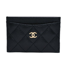 画像をギャラリービューアに読み込む, 極美品 CHANEL シャネル グレインドカーフスキン キャビアスキン カードホルダー ブラック K3X4A517 ランダム番台 ゴールド金具 中古 4a003215
