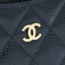 画像をギャラリービューアに読み込む, 極美品 CHANEL シャネル グレインドカーフスキン キャビアスキン カードホルダー ブラック K3X4A517 ランダム番台 ゴールド金具 中古 4a003215