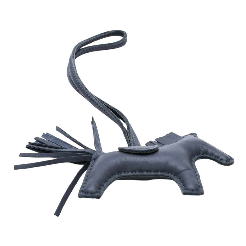 新品未使用品 HERMES エルメス キーホルダー キーチャーム ロデオチャームタッチPM グレー アルドワーズ W刻印 中古 4a003214