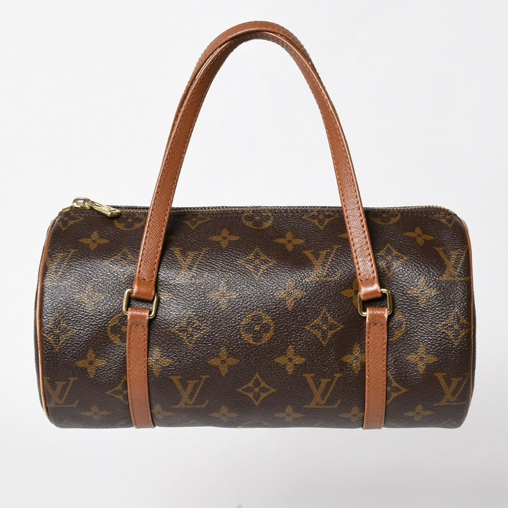 LOUIS VUITTON ルイヴィトン パピヨン26 ハンドバッグ モノグラム M51366 筒型 モノグラムキャンバス ブラウン 美品 中古 4a000806