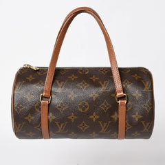 LOUIS VUITTON ルイヴィトン パピヨン26 ハンドバッグ モノグラム M51366 筒型 モノグラムキャンバス ブラウン 美品 中古 4a000806