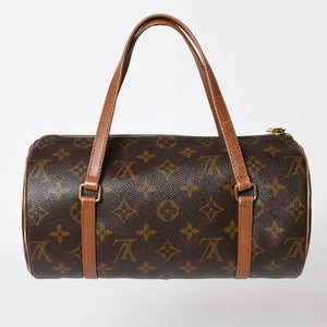 LOUIS VUITTON ルイヴィトン パピヨン26 ハンドバッグ モノグラム M51366 筒型 モノグラムキャンバス ブラウン 美品 中古 4a000806