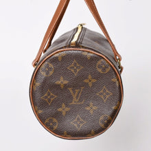 画像をギャラリービューアに読み込む, LOUIS VUITTON ルイヴィトン パピヨン26 ハンドバッグ モノグラム M51366 筒型 モノグラムキャンバス ブラウン 美品 中古 4a000806