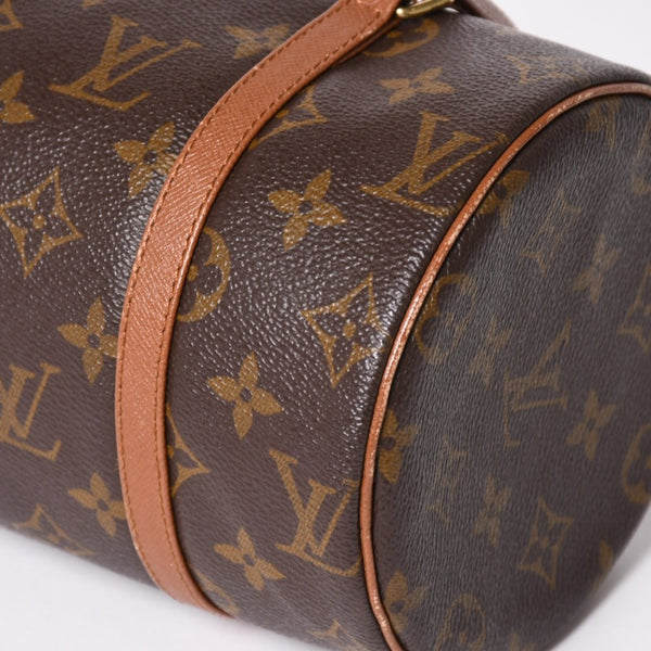 LOUIS VUITTON ルイヴィトン パピヨン26 ハンドバッグ モノグラム M51366 筒型 モノグラムキャンバス ブラウン 美品 中古 4a000806