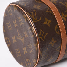 画像をギャラリービューアに読み込む, LOUIS VUITTON ルイヴィトン パピヨン26 ハンドバッグ モノグラム M51366 筒型 モノグラムキャンバス ブラウン 美品 中古 4a000806