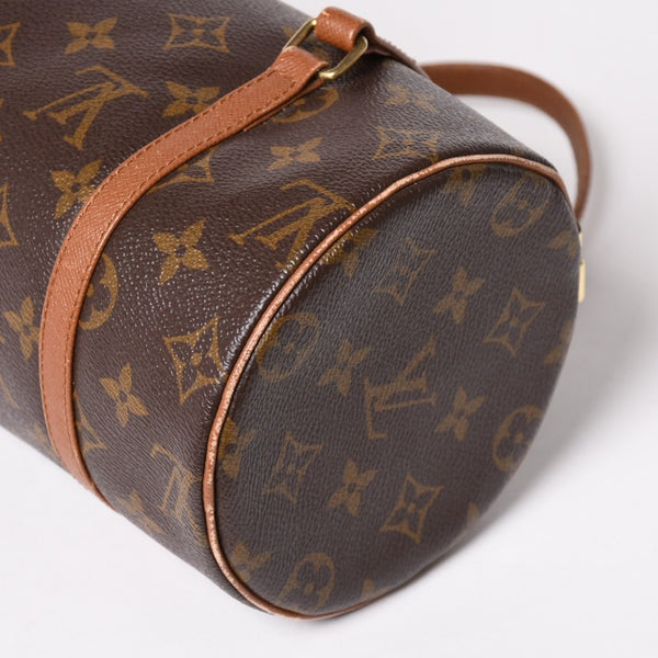 LOUIS VUITTON ルイヴィトン パピヨン26 ハンドバッグ モノグラム M51366 筒型 モノグラムキャンバス ブラウン 美品 中古 4a000806