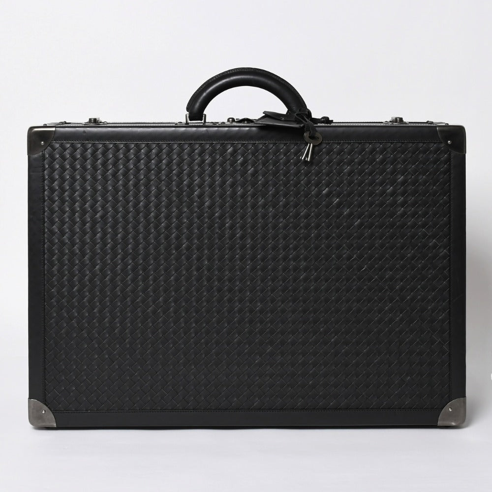極美品 BOTTEGAVENETA ボッテガヴェネタ ハードトランク バッグ 130284 V4651 ブラック 中古 4b013467
