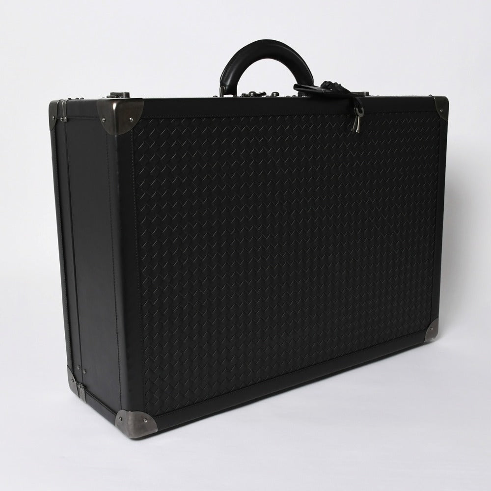 Very Good Condition BOTTEGAVENETA Bottega Veneta Hard Trunk Bag 130284 V4651 Black Used 4b013467