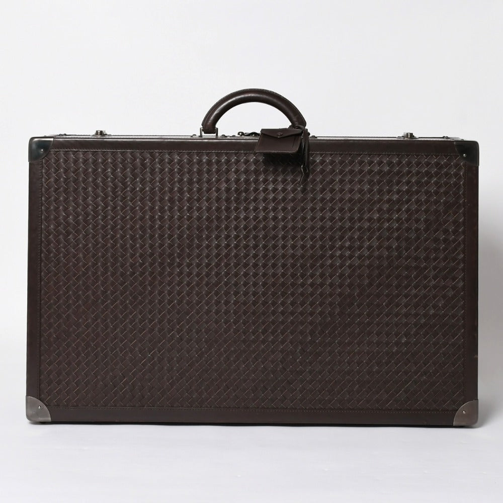 極美品 BOTTEGAVENETA ボッテガヴェネタ ハードトランク バッグ 140064 V4651 ブラウン 中古 4b013186