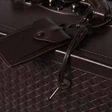 画像をギャラリービューアに読み込む, 極美品 BOTTEGAVENETA ボッテガヴェネタ ハードトランク バッグ 140064 V4651 ブラウン 中古 4b013186