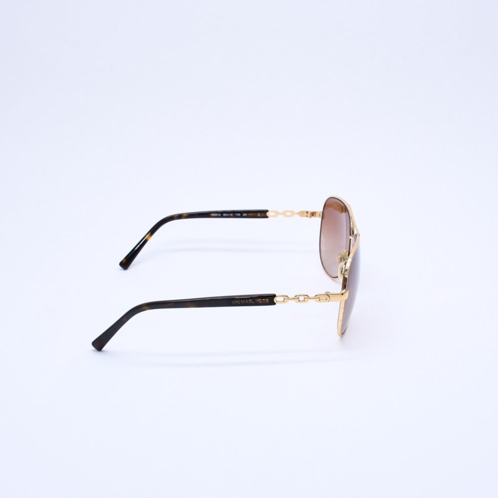 Michael Kors Teardrop Sunglasses Eyewear 102413 Size 59□14 135 Chain Temple Brown Good Condition Used 4a003016