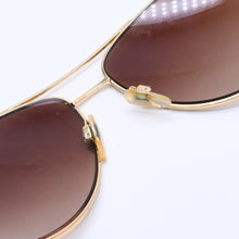 Load image into Gallery viewer, Michael Kors マイケルコース ティアドロップ サングラス アイウェア 102413 サイズ59□14 135 チェーンテンプル ブラウン 美品 中古 4a003016
