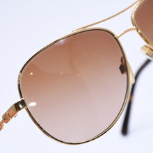 Load image into Gallery viewer, Michael Kors マイケルコース ティアドロップ サングラス アイウェア 102413 サイズ59□14 135 チェーンテンプル ブラウン 美品 中古 4a003016