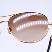 Load image into Gallery viewer, Michael Kors マイケルコース ティアドロップ サングラス アイウェア 102413 サイズ59□14 135 チェーンテンプル ブラウン 美品 中古 4a003016