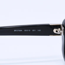画像をギャラリービューアに読み込む, Salvatore Ferragamo サルヴァトーレ フェラガモ 伊達メガネ アイウェア SF2708A サイズ55□15 140 ブラック 美品 中古 4a003055
